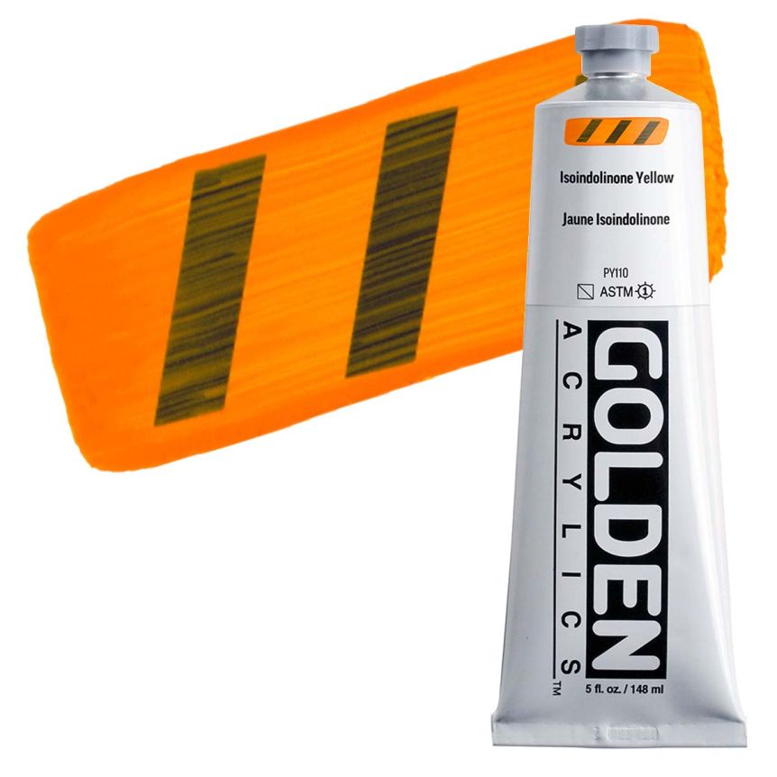 Golden Heavy Body Acrylic - Isoindolinone Yellow, 5 oz Tube