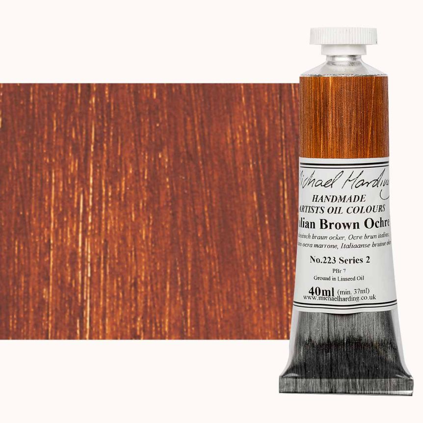 Michael Harding Oil Color - Italian Brown Ochre, 40ml Tube