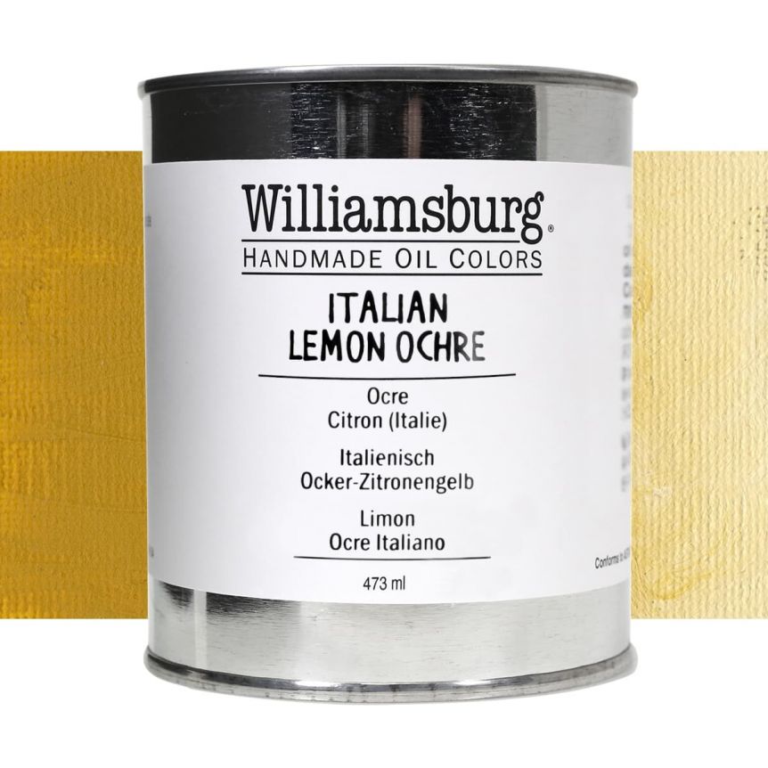 Williamsburg Handmade Oil Paint - Italian Lemon Ochre, 473ml