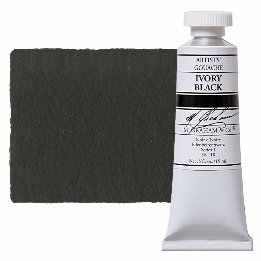 M. Graham Artists Gouache 15ml - Ivory Black