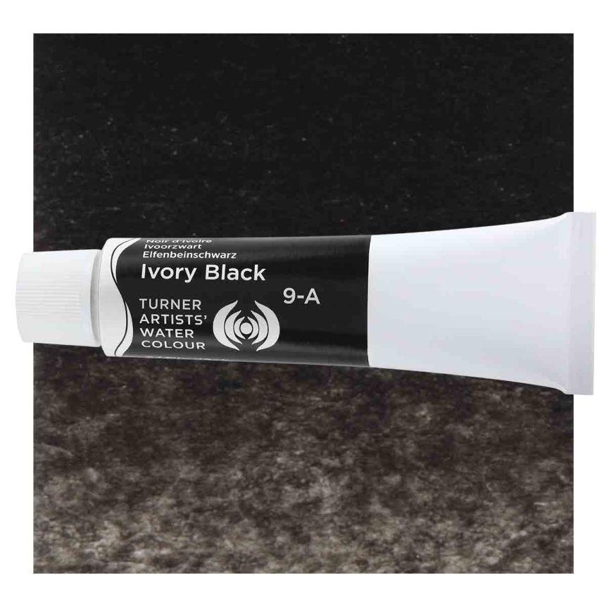 Turner Professional Watercolor - Ivory Black, 15ml Tube