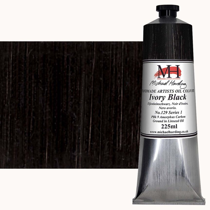 Michael Harding Oil Color - Ivory Black, 225ml Tube