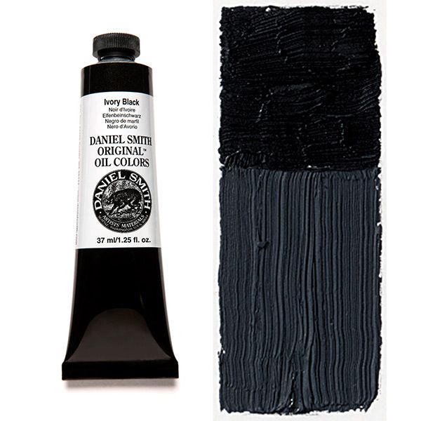 Daniel Smith Oil Colors - Ivory Black, 37 ml Tube