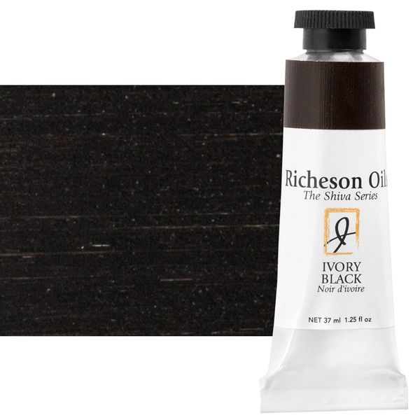 Shiva Signature Artist Oil Color 37ml Tube - Ivory Black