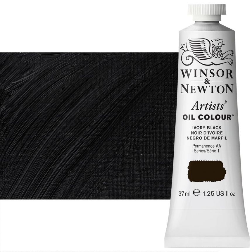 Winsor & Newton Artists' Oil - Ivory Black, 37ml Tube