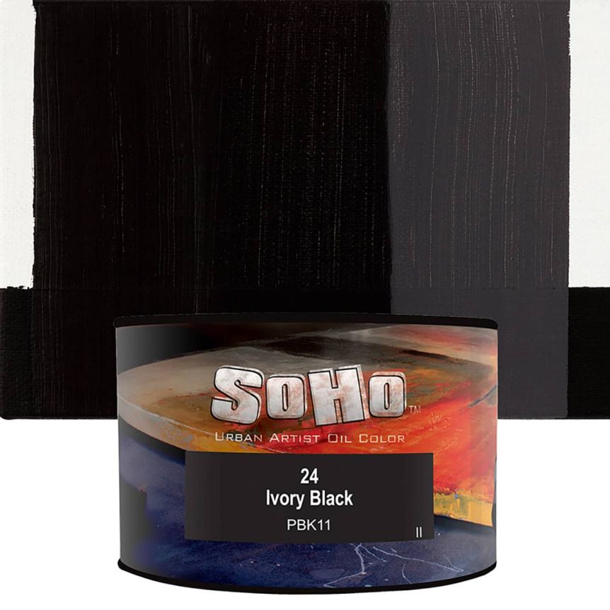 SoHo Artist Oil Color Ivory Black 430ml Can