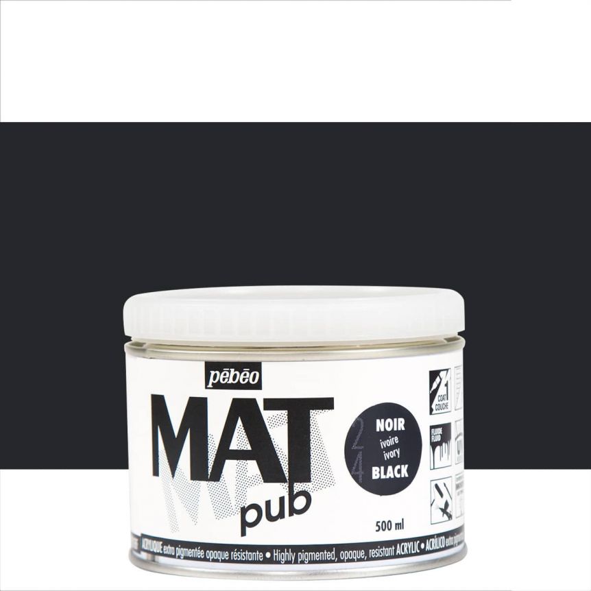 Pébéo Ivory Acrylic Paint 500 Ml Tub - High-Quality Fine Acrylic For Artists & Students - View #2