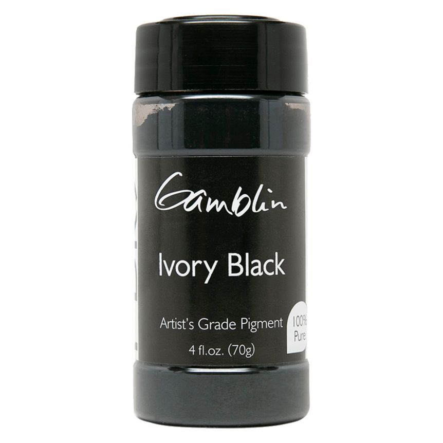 Gamblin Dry Pigment - Ivory Black, 70 Grams