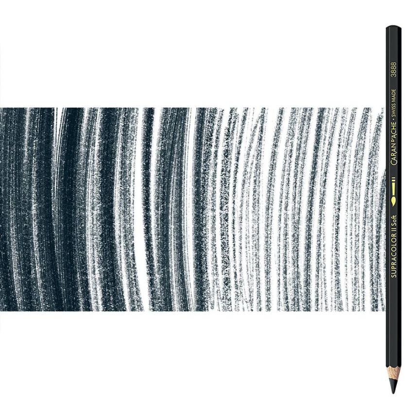 Supracolor II Watercolor Pencils Individual No. 496 - Ivory Black