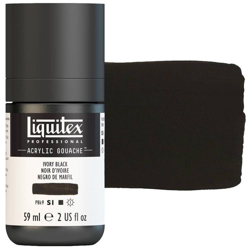 Liquitex Professional Acrylic Gouache - Ivory Black, 2oz Bottle