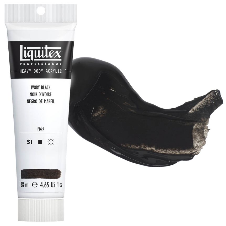 Liquitex Heavy Body Acrylic - Ivory Black, 4.65oz Tube