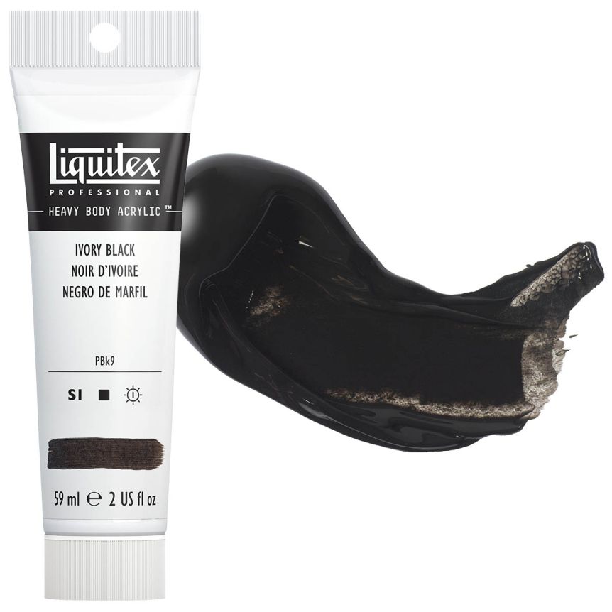 Liquitex Heavy Body Acrylic - Ivory Black, 2oz Tube