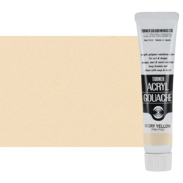 Turner Artist Acryl Gouache - Ivory Yellow, 20ml