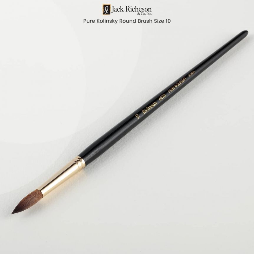 Richeson 6228 Pure Kolinsky Round Brush Size 10 Jerry's Artarama