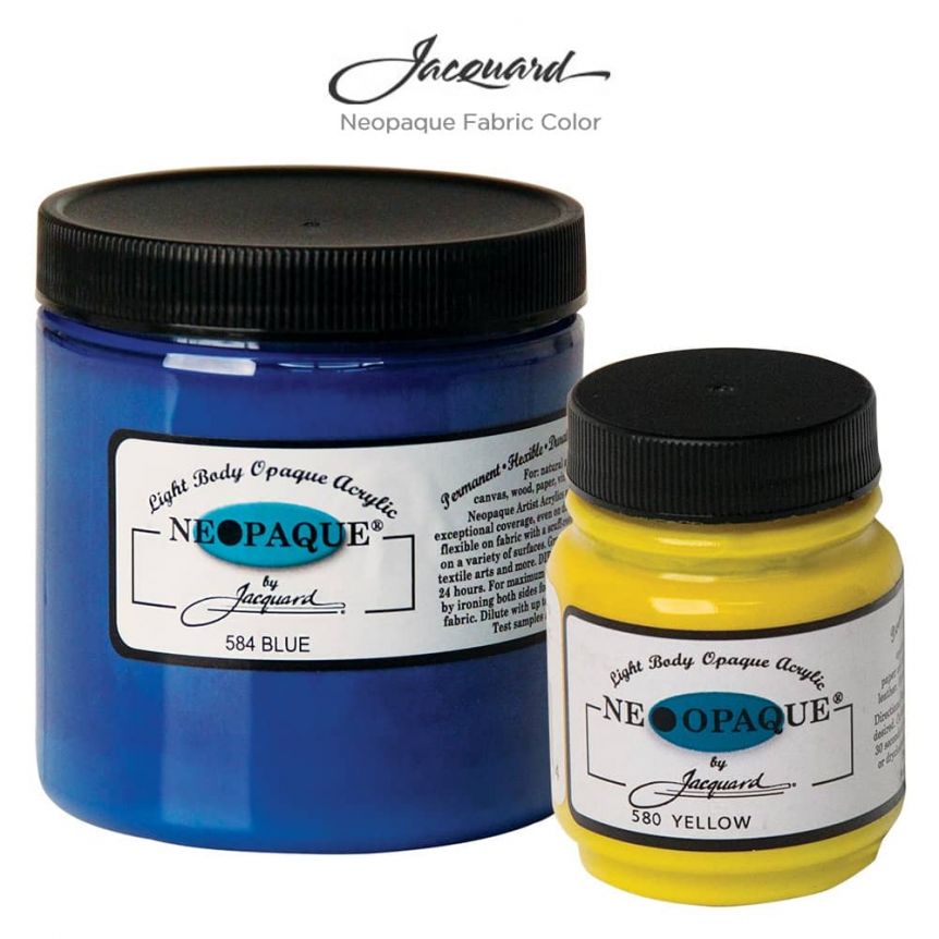 Jacquard Neopaque Fabric Colors available in 2.25 oz & 8oz Jars
