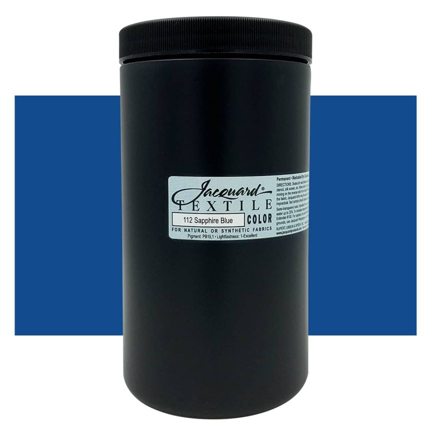 Jacquard Permanent Textile Color Quart Jar - Sapphire Blue