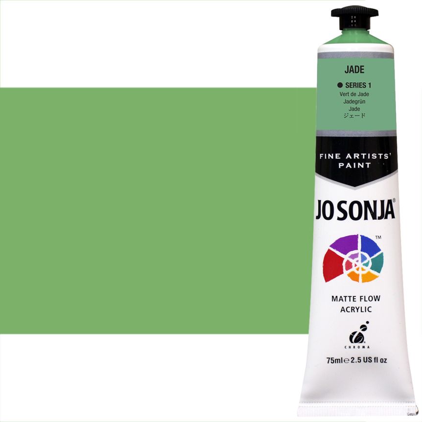 Jo Sonja Matte Flow Artist Acrylic - Jade, 75ml Tube
