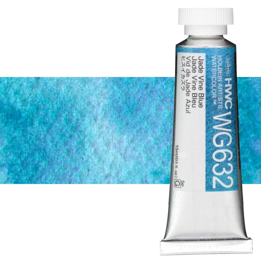 Holbein Artists' Granulating Watercolor - Jade Vine Blue, 15ml Tube