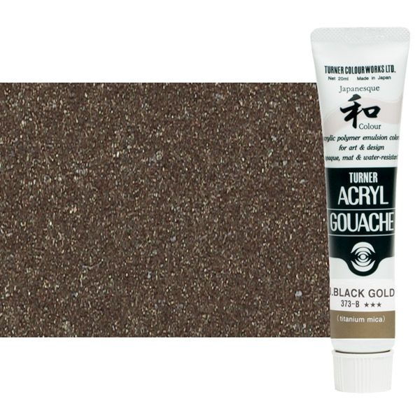 Turner Artist Acryl Gouache - Japanesque Black Gold (Metallic), 20ml