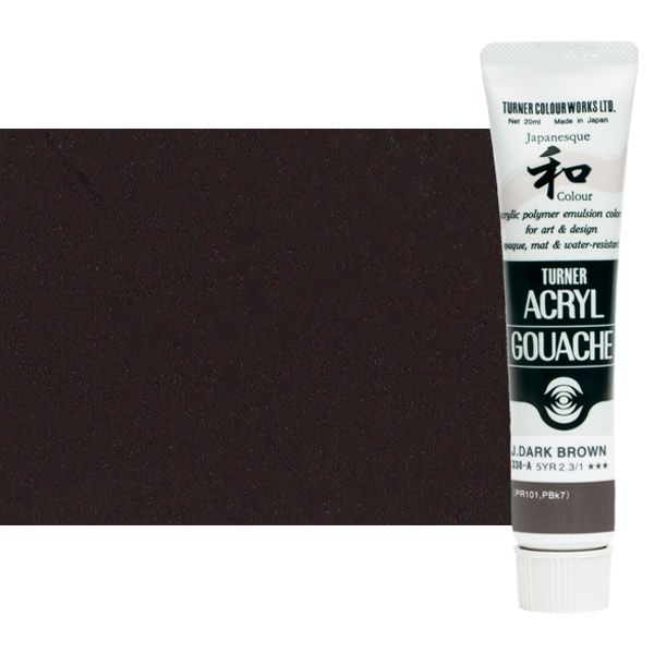 Turner Artist Acryl Gouache - Japanesque Dark Brown, 20ml