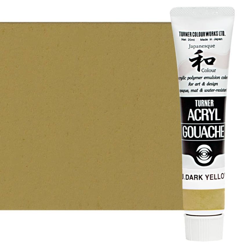 Turner Acryl Gouache Artist Acrylics - Japanesque Dark Yellow, 20ml