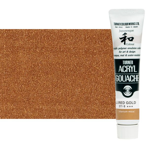 Turner Artist Acryl Gouache - Japanesque Red Gold (Metallic), 20ml