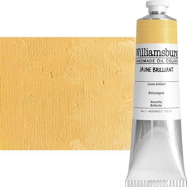 Williamsburg Handmade Oil Paint - Jaune Brilliant, 150ml Tube