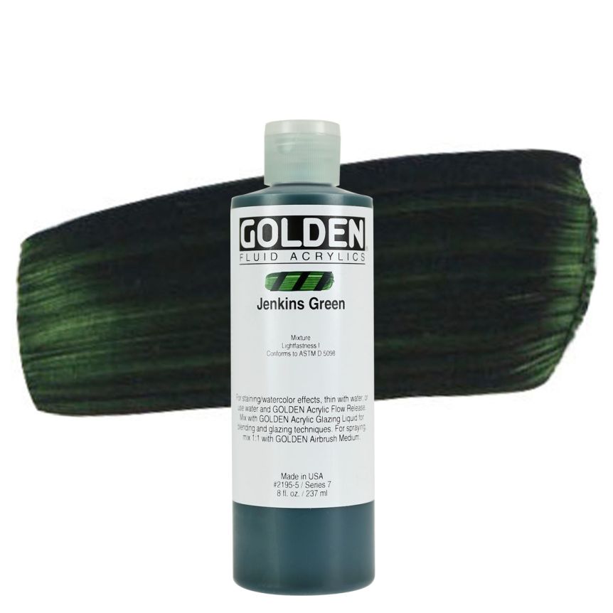 GOLDEN Fluid Acrylics Jenkins Green, 8oz
