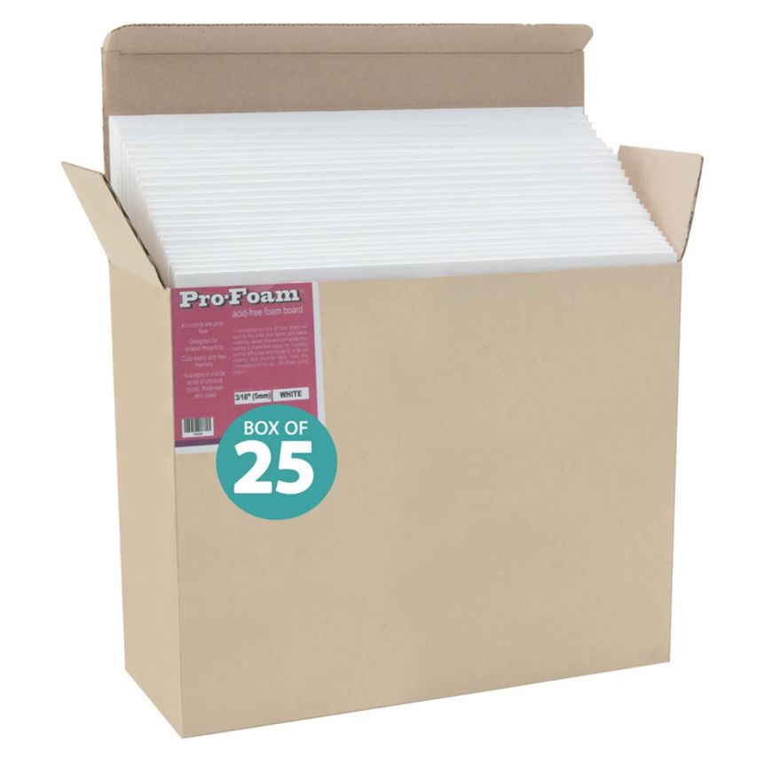 Jerry's Pro Foam Board Box of 25 - Black or White