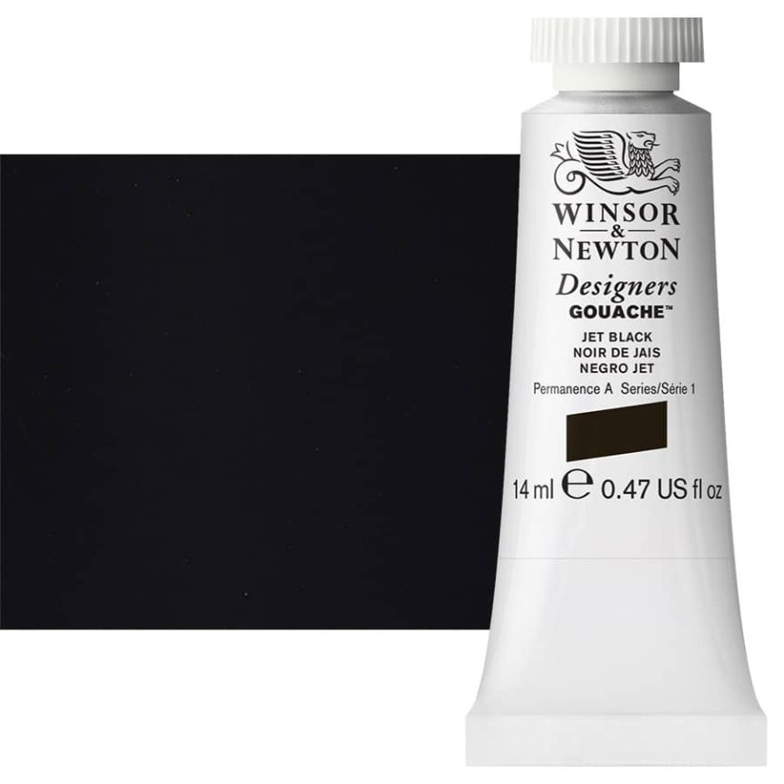 Winsor & Newton Designers Gouache 14ml Tube - Jet Black