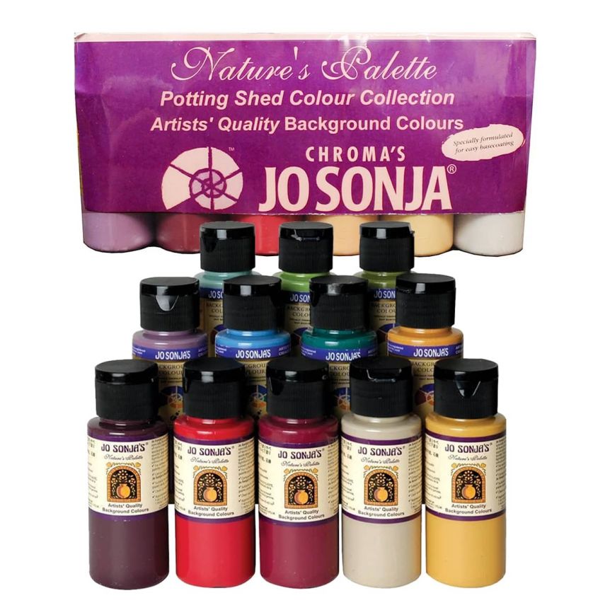 Jo Sonja's Background Colours Potting Shed Colors (Set of 12), 2oz