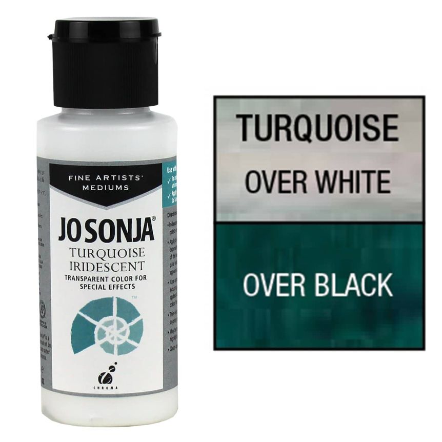 Jo Sonja Specialty Acrylic - Iridescent Turquoise, 2oz Bottle