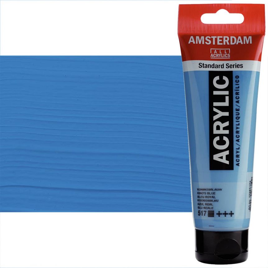 Amsterdam Standard Series Acrylic Paints - King's Blue, 120ml