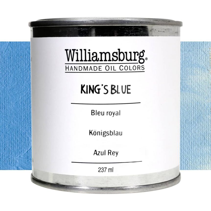 Williamsburg Handmade Oil Paint - King's Blue, 237ml Can