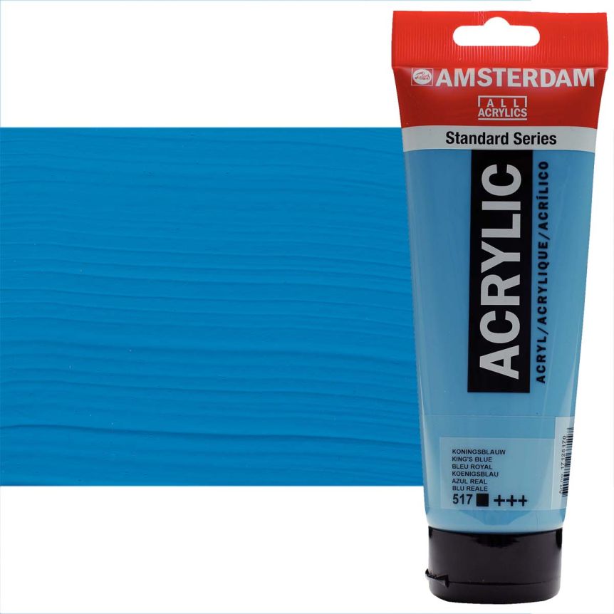 Amsterdam Standard Series Acrylic Paint - Kings Blue, 250ml Tube