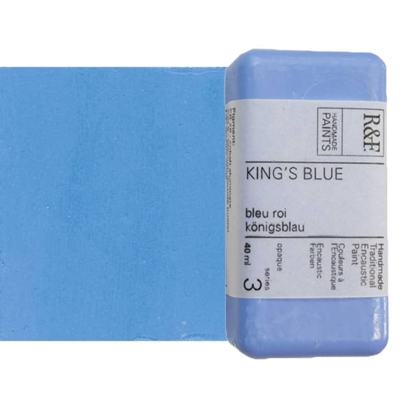 R&F Encaustic Handmade Paint 40 ml Block - King's Blue