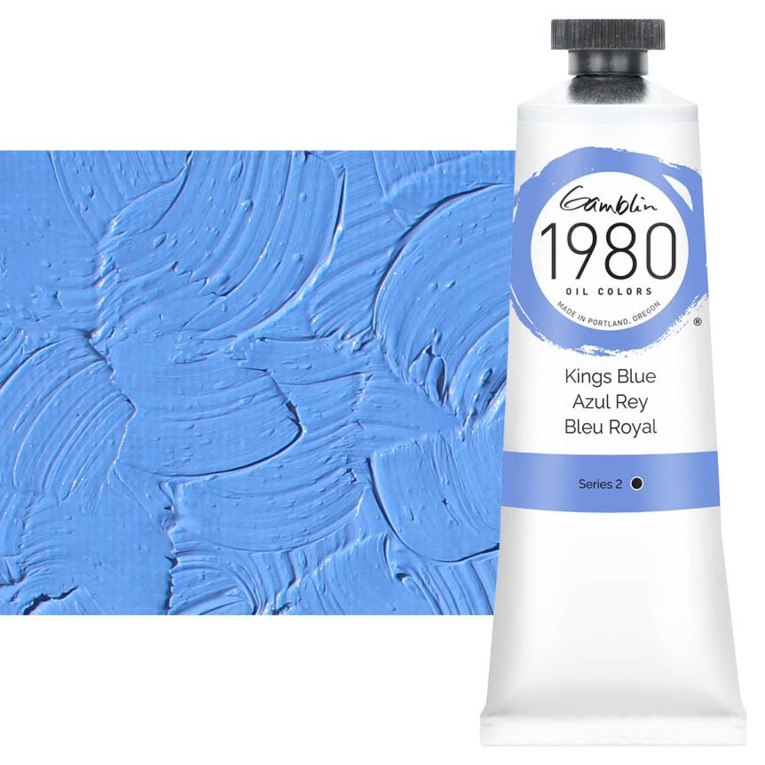 Gamblin 1980 Oil Colors - Kings Blue, 37ml Tube