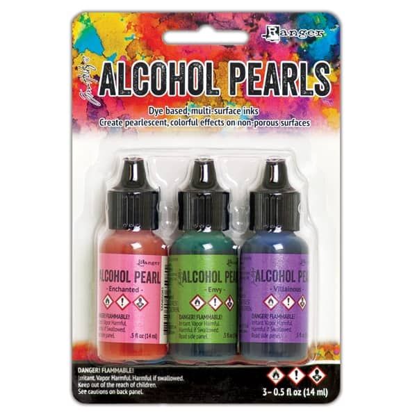 Ranger Tim Holtz Alcohol Inks .5oz  Pearl Kit #3 Pack of 3