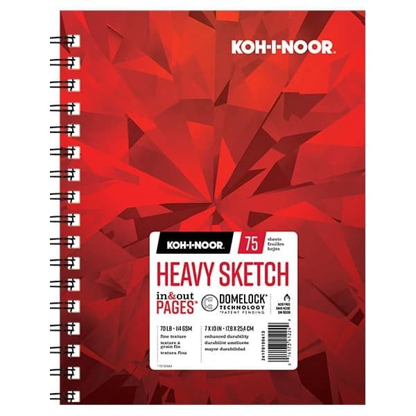 Koh-I-Noor 70lb Sketch Pad 7x10in-75 Sheet Spiral In/Out