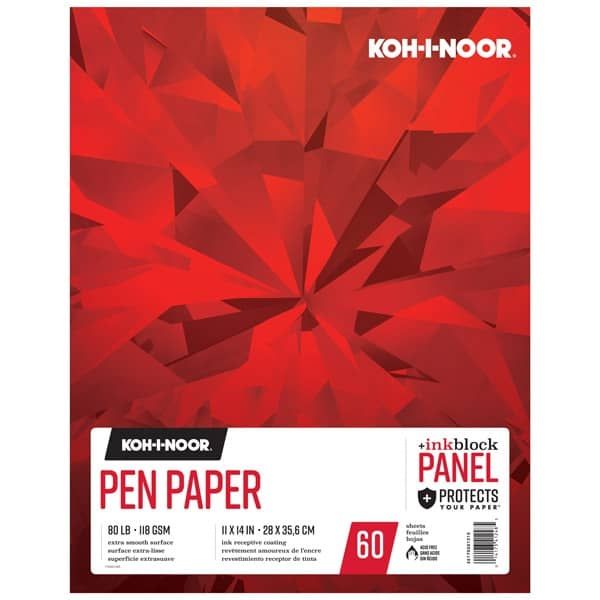 Koh-I-Noor 80lb Pen Paper Ink Block Panel Pad 11X14-60 Sheet