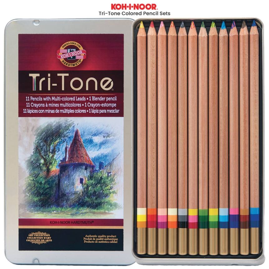 Tri-Tone Workbook  Castle Arts™ Soft Touch & Pasteltint Colored Pencils