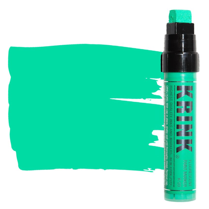 Krink K-55 Fluorescent Green, Acrylic Paint Marker 15mm Block Tip