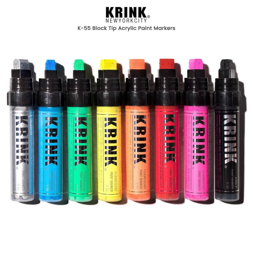 Krink K-55 Acrylic Paint Block Tip Markers