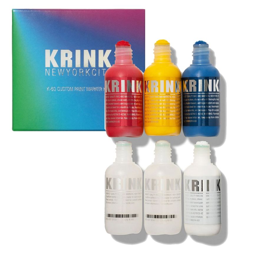 Krink 4-Piece Paint Marker Set / White