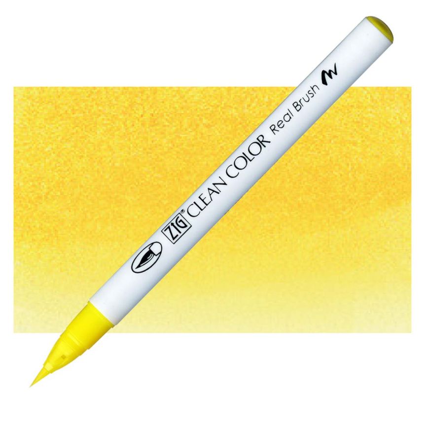 Kuretake Zig Clean Color Brush Marker Yellow
