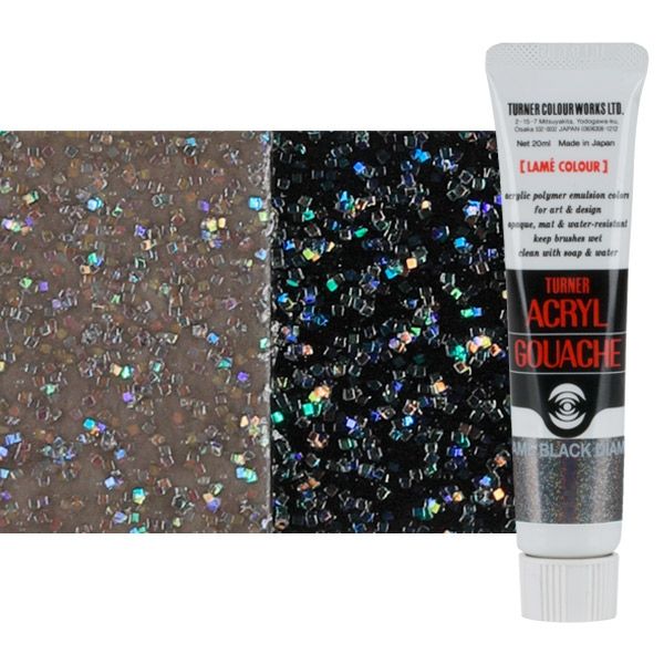 Turner Artist Acryl Gouache - Lame Black Diamond, 20ml