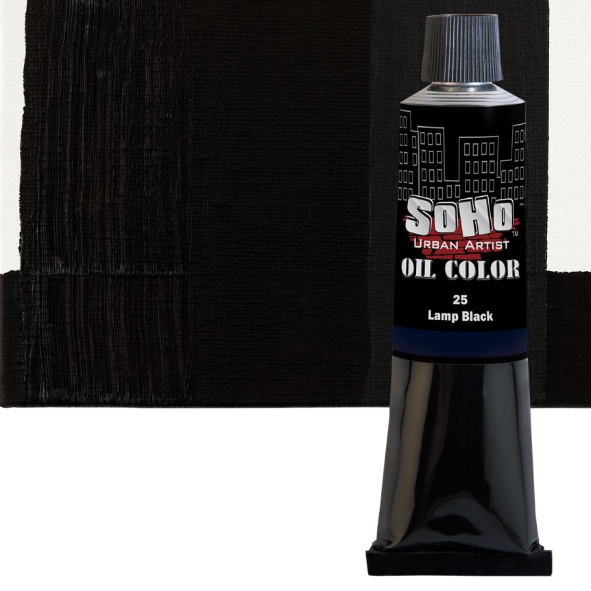 SoHo Artist Oil Color Lamp Black 170ml Tube