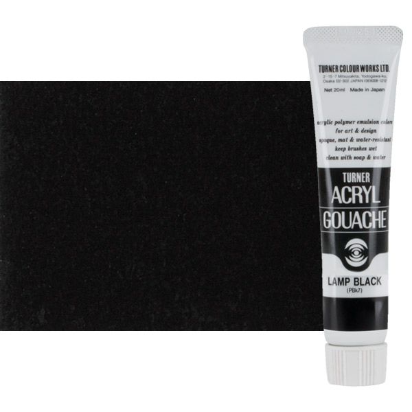Turner Artist Acryl Gouache - Lamp Black, 20ml
