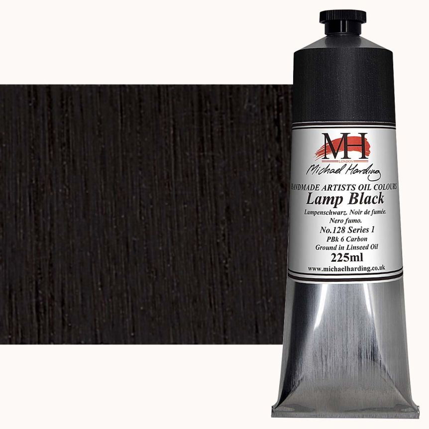 Michael Harding Oil Color - Lamp Black, 225ml Tube
