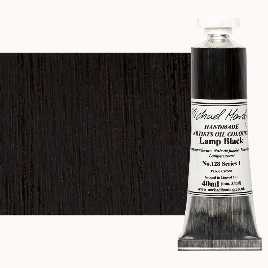 Michael Harding Oil Color - Lamp Black, 40ml Tube